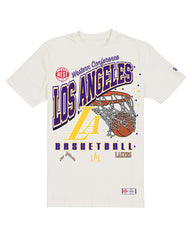 Los Angeles Lakers Oversized City Edition Remix Vintage T-Shirt - Cream cheap