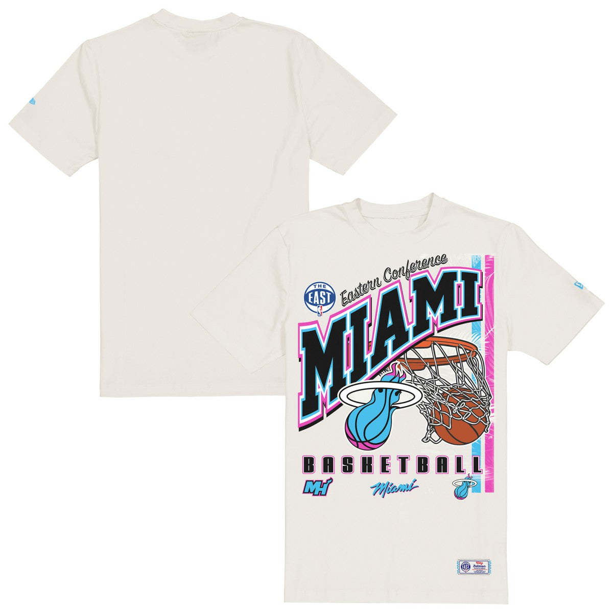 Miami Heat Oversized City Edition Remix Vintage T-Shirt - Cream on sale