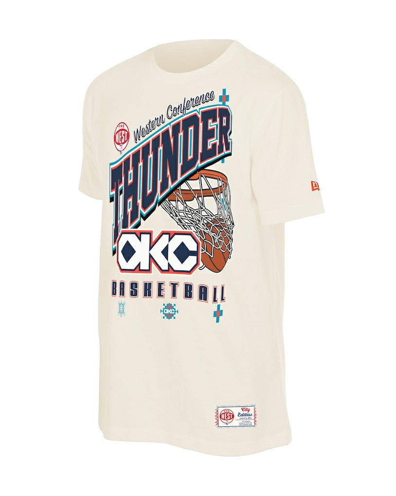 Oklahoma City Thunder Oversized City Edition Remix Vintage T-Shirt - Cream outlet