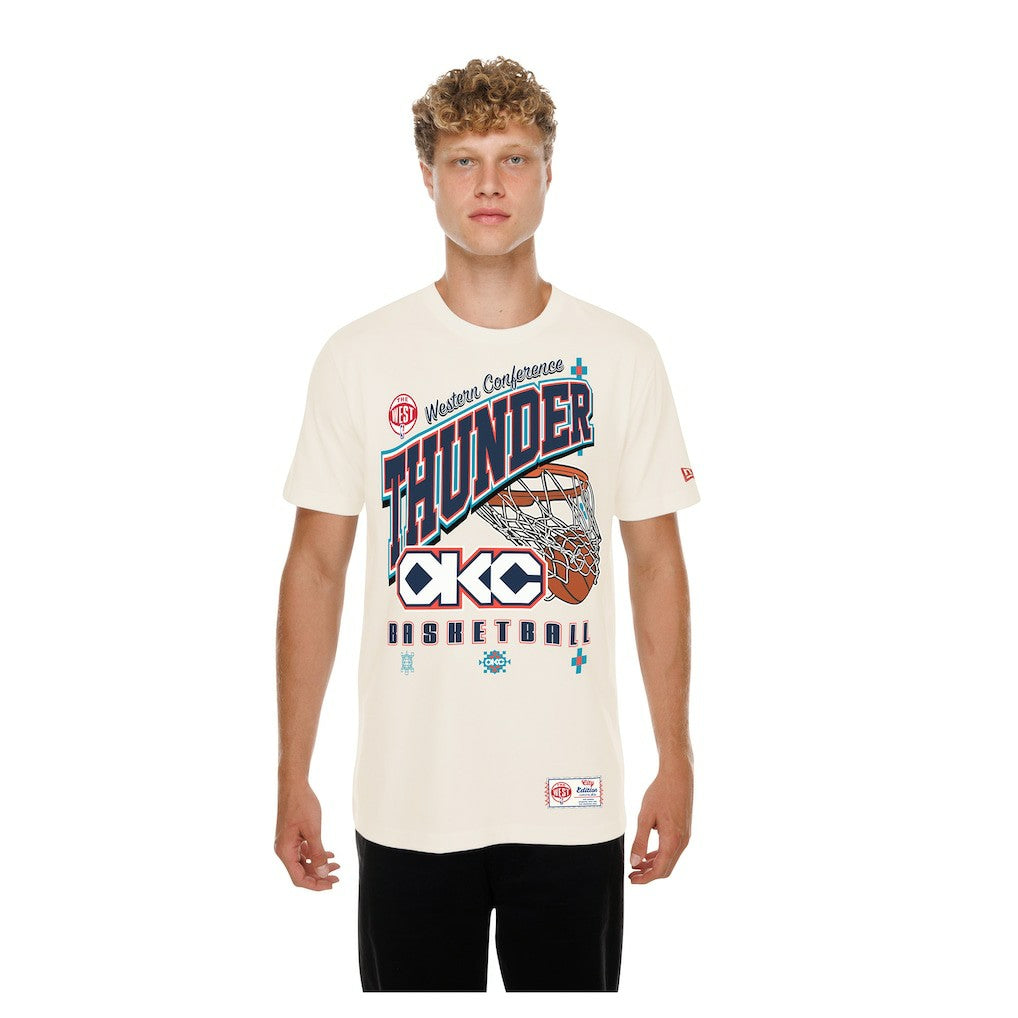 Oklahoma City Thunder Oversized City Edition Remix Vintage T-Shirt - Cream outlet