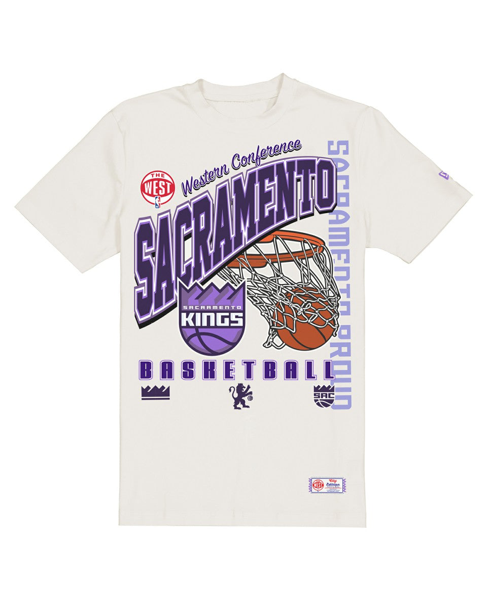 Sacramento Kings Oversized City Edition Remix Vintage T-Shirt - Cream on sale