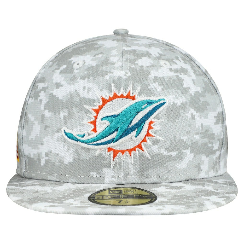 Miami Dolphins New Era 2025 Salute to Service Fan Pack 59FIFTY Fitted Hat - White outlet