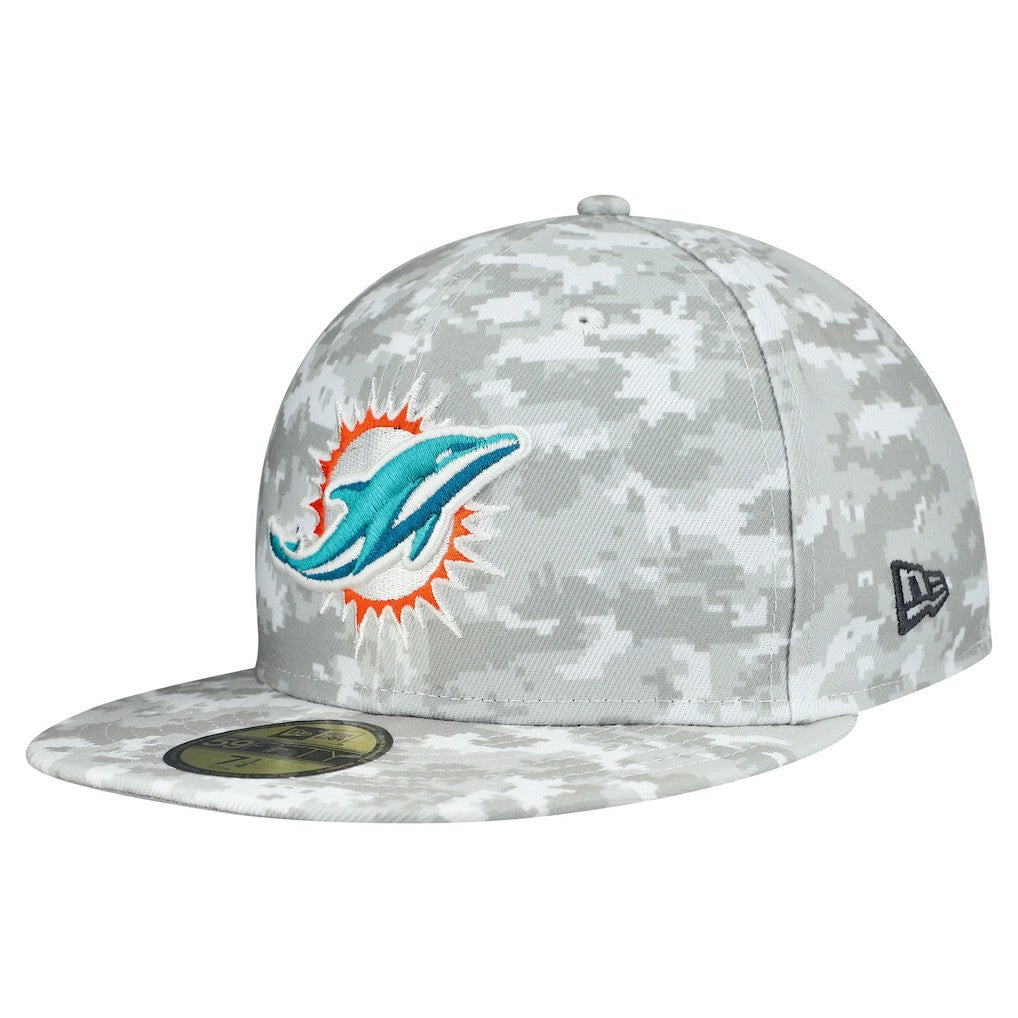 Miami Dolphins New Era 2025 Salute to Service Fan Pack 59FIFTY Fitted Hat - White outlet