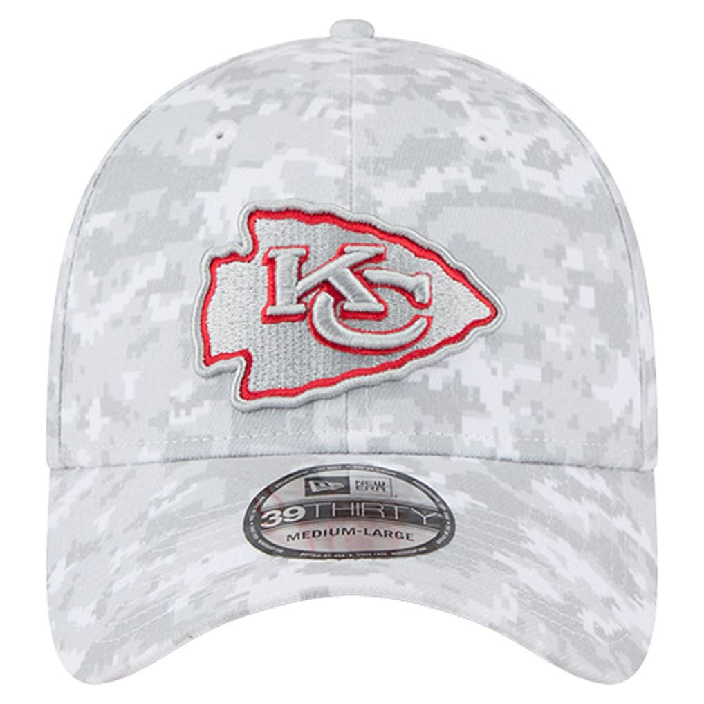 Kansas City Chiefs New Era 2025 Salute to Service Digital Camo Fan Pack 39THIRTY Flex Hat - White online