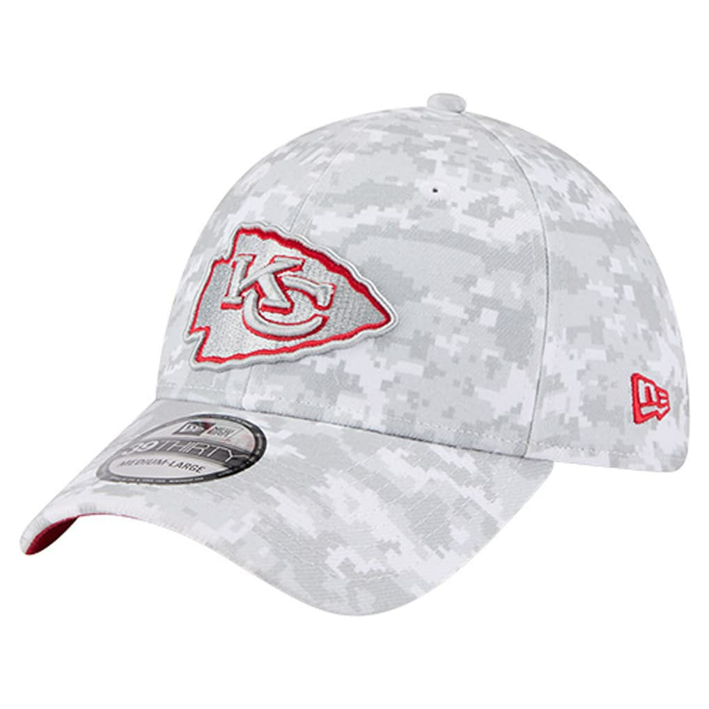 Kansas City Chiefs New Era 2025 Salute to Service Digital Camo Fan Pack 39THIRTY Flex Hat - White online