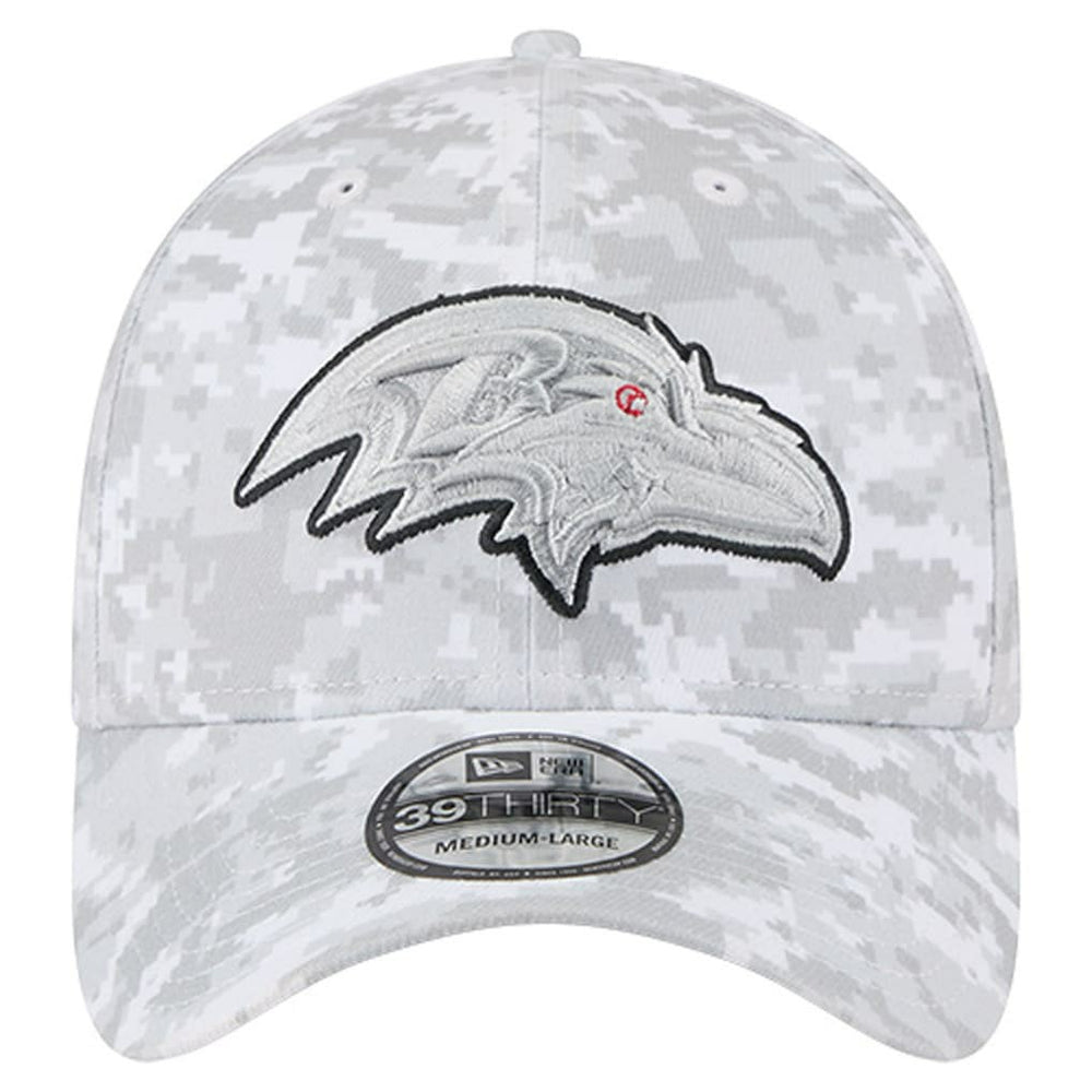 Baltimore Ravens New Era 2025 Salute to Service Digital Camo Fan Pack 39THIRTY Flex Hat - White for sale