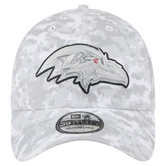 Baltimore Ravens New Era 2025 Salute to Service Digital Camo Fan Pack 39THIRTY Flex Hat - White for sale