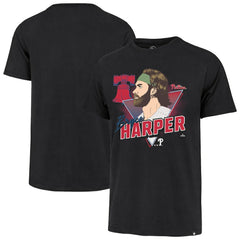 Bryce Harper Philadelphia Phillies Player Caricature Franklin T-Shirt Black