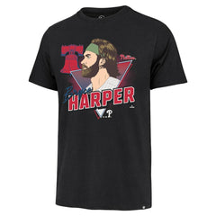 Bryce Harper Philadelphia Phillies Player Caricature Franklin T-Shirt Black