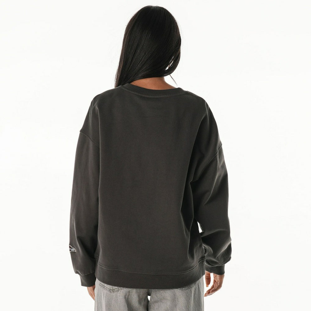 Baltimore Ravens The Wild Collective Women's Rock Crystal Oversized Crewneck Sweatshirt - Charcoal sale
