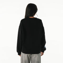 Detroit Lions The Wild Collective Women's Rock Crystal Oversized Crewneck Sweatshirt - Black on sale