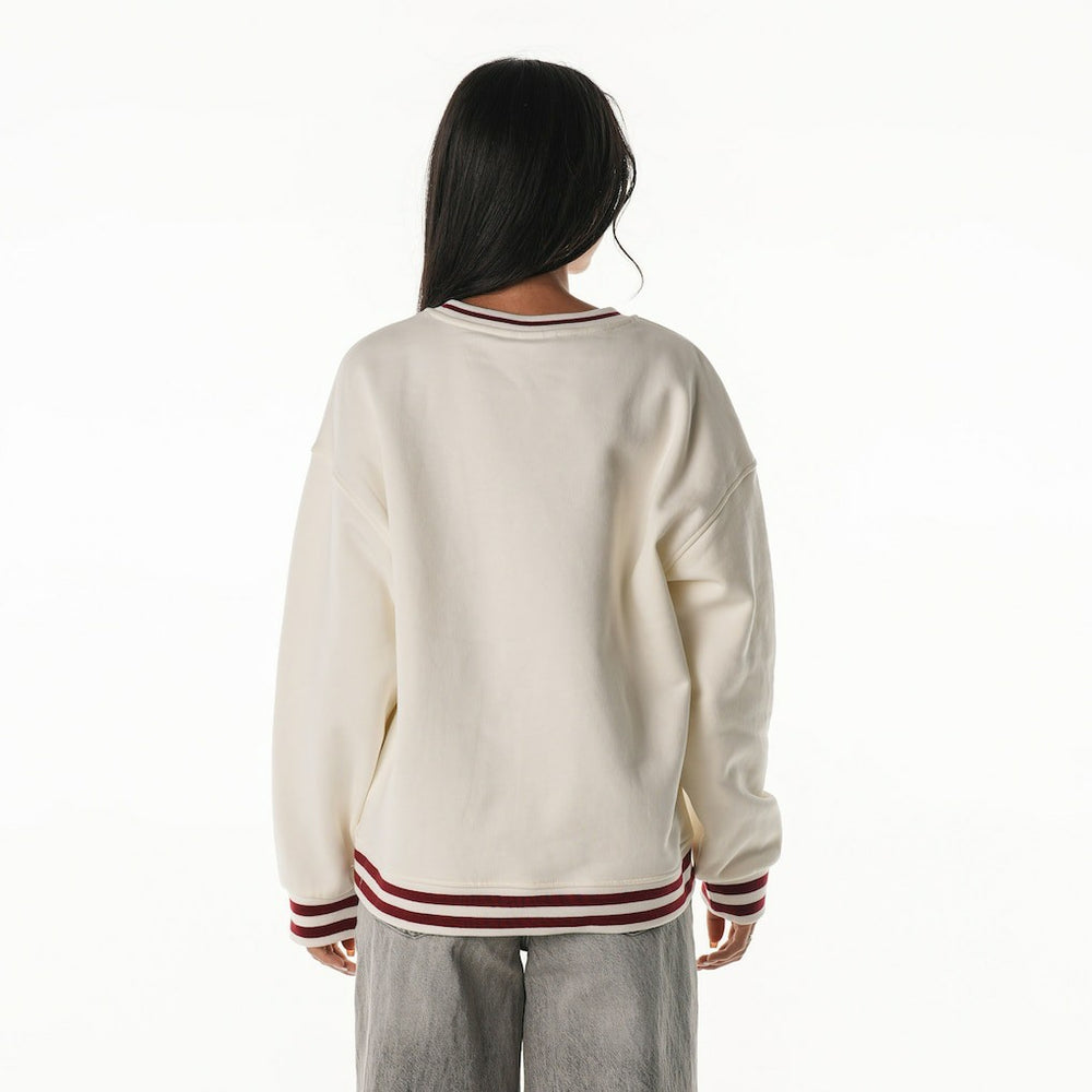 Washington Commanders The Wild Collective Women's Oversized Vintage French Terry Sweatshirt - Cream online