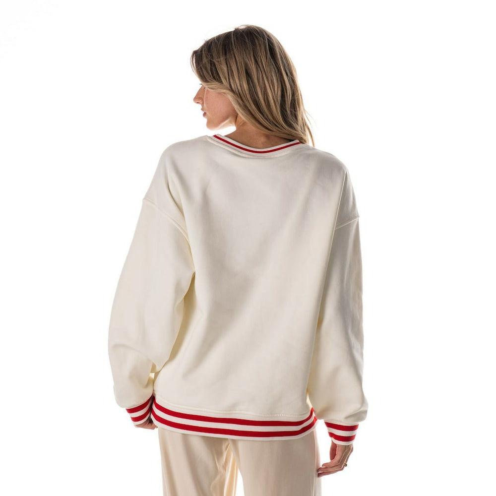 Kansas City Chiefs The Wild Collective Women's Oversized Vintage French Terry Sweatshirt - Cream outlet