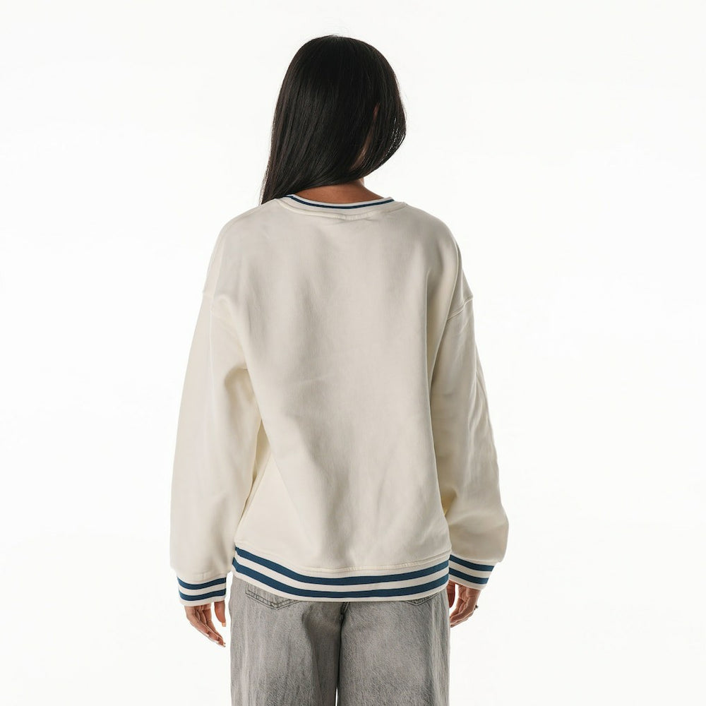 Miami Dolphins The Wild Collective Women's Oversized Vintage French Terry Sweatshirt - Cream sale