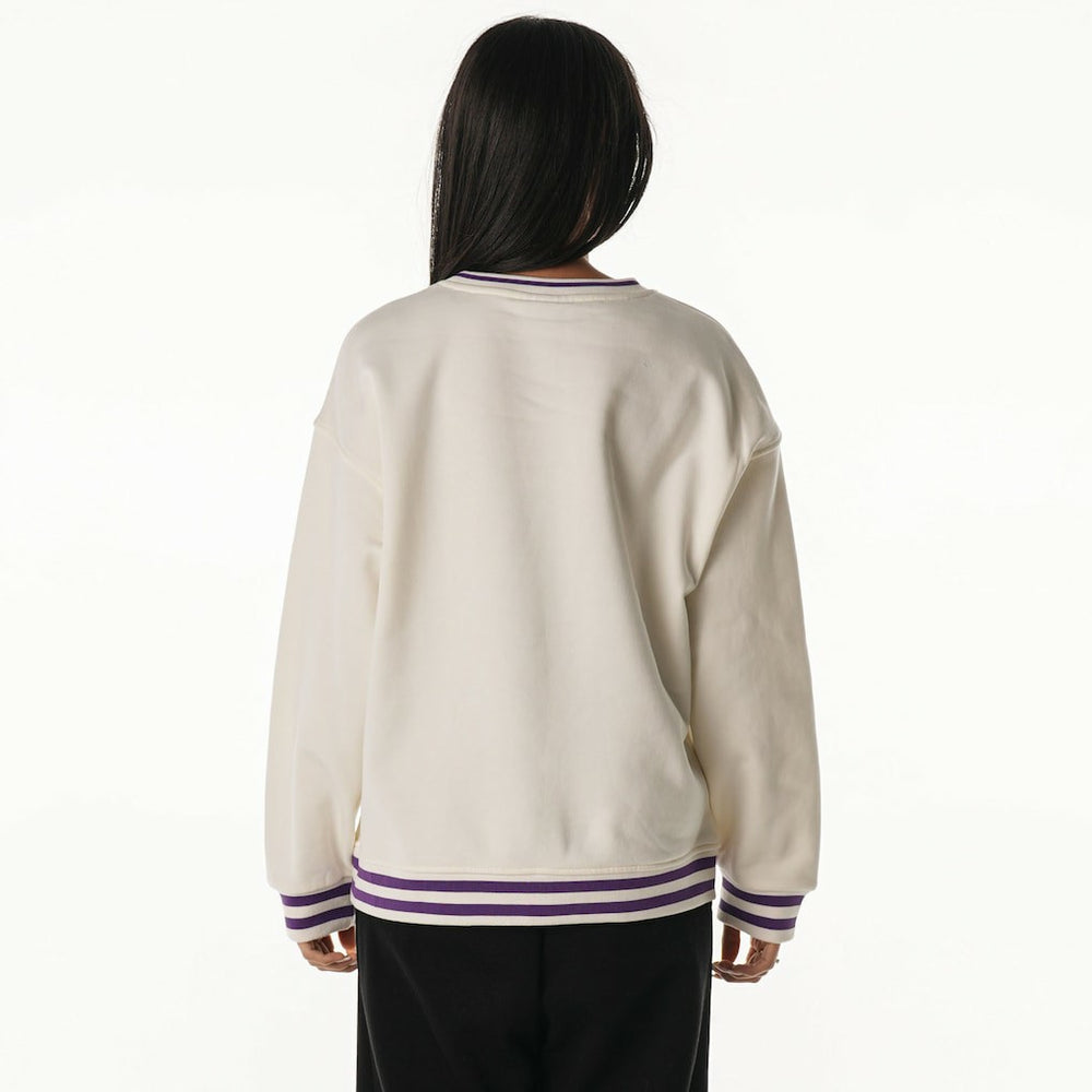 Minnesota Vikings The Wild Collective Women's Oversized Vintage French Terry Sweatshirt - Cream outlet