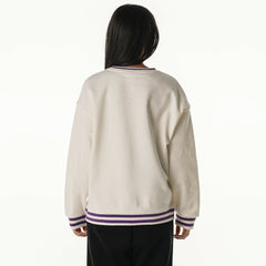 Minnesota Vikings The Wild Collective Women's Oversized Vintage French Terry Sweatshirt - Cream outlet