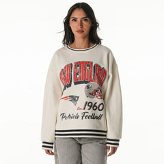 New England Patriots The Wild Collective Women's Oversized Vintage French Terry Sweatshirt - Cream online