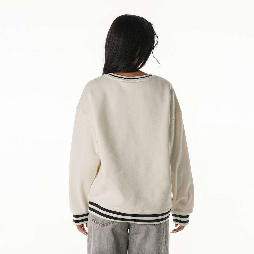 New England Patriots The Wild Collective Women's Oversized Vintage French Terry Sweatshirt - Cream online
