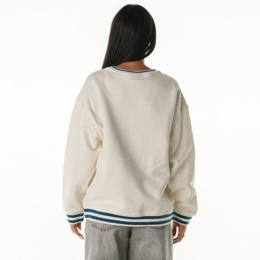 Philadelphia Eagles The Wild Collective Women's Oversized Vintage French Terry Sweatshirt - Cream sale