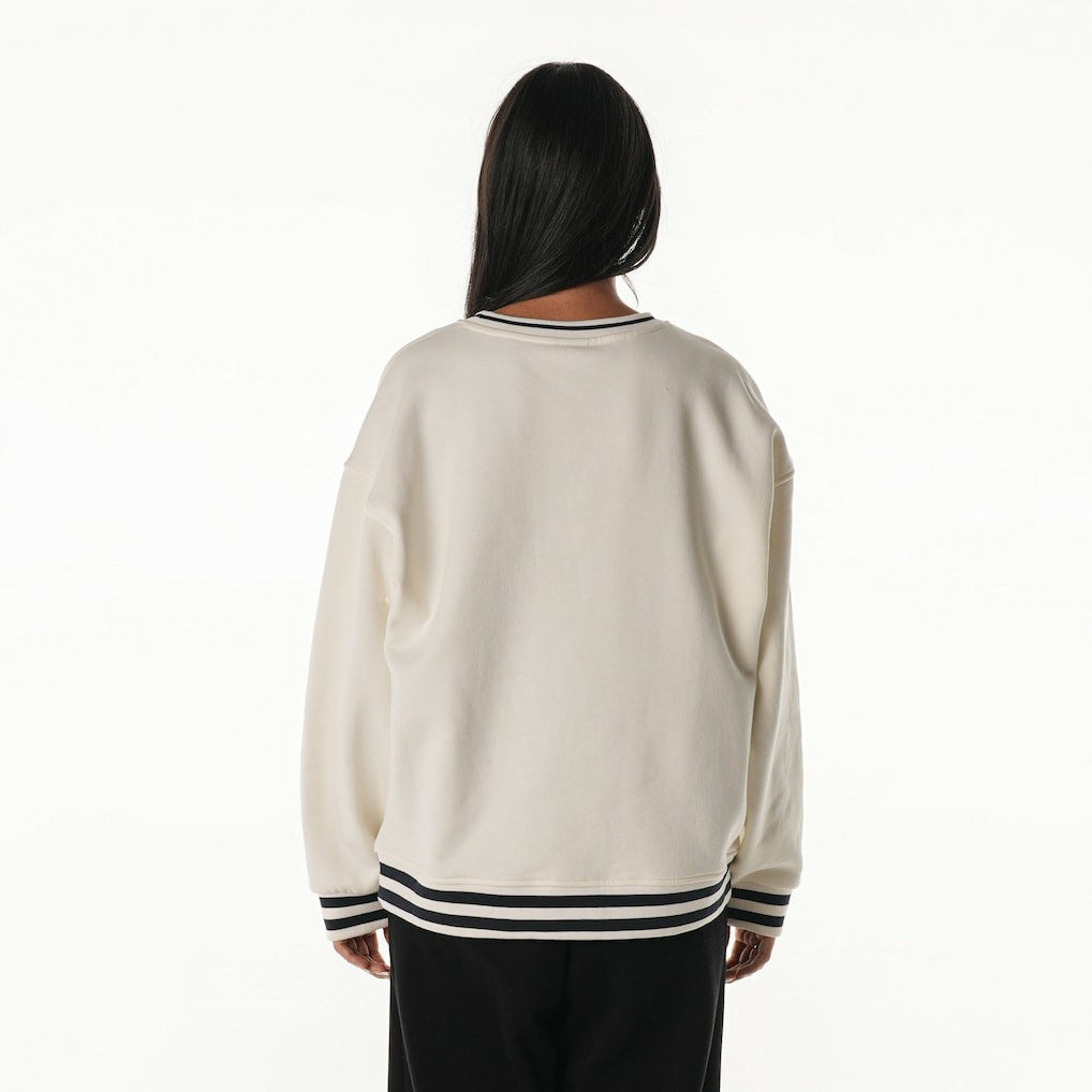 Seattle Seahawks The Wild Collective Women's Oversized Vintage French Terry Sweatshirt - Cream outlet