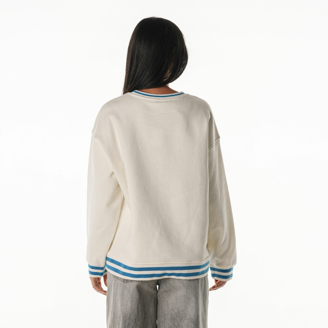 Detroit Lions The Wild Collective Women's Oversized Vintage French Terry Sweatshirt - Cream sale