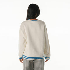 Detroit Lions The Wild Collective Women's Oversized Vintage French Terry Sweatshirt - Cream sale