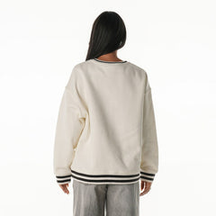 Cleveland Browns The Wild Collective Women's Oversized Vintage French Terry Sweatshirt - Cream discount