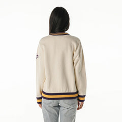 Minnesota Vikings The Wild Collective Women's Jacquard V-Neck Sweater - Cream discount