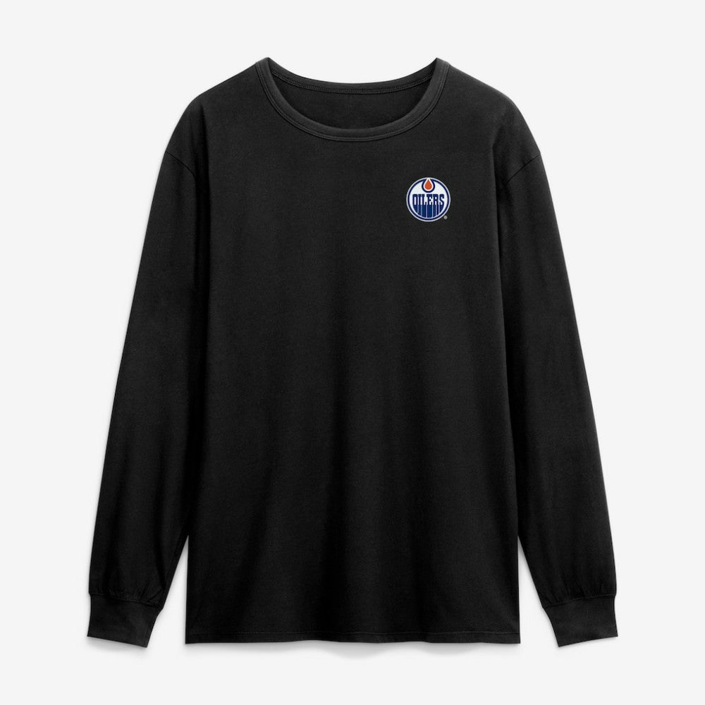Edmonton Oilers Fanatics Game Long Sleeve T-Shirt - Black T-shirts