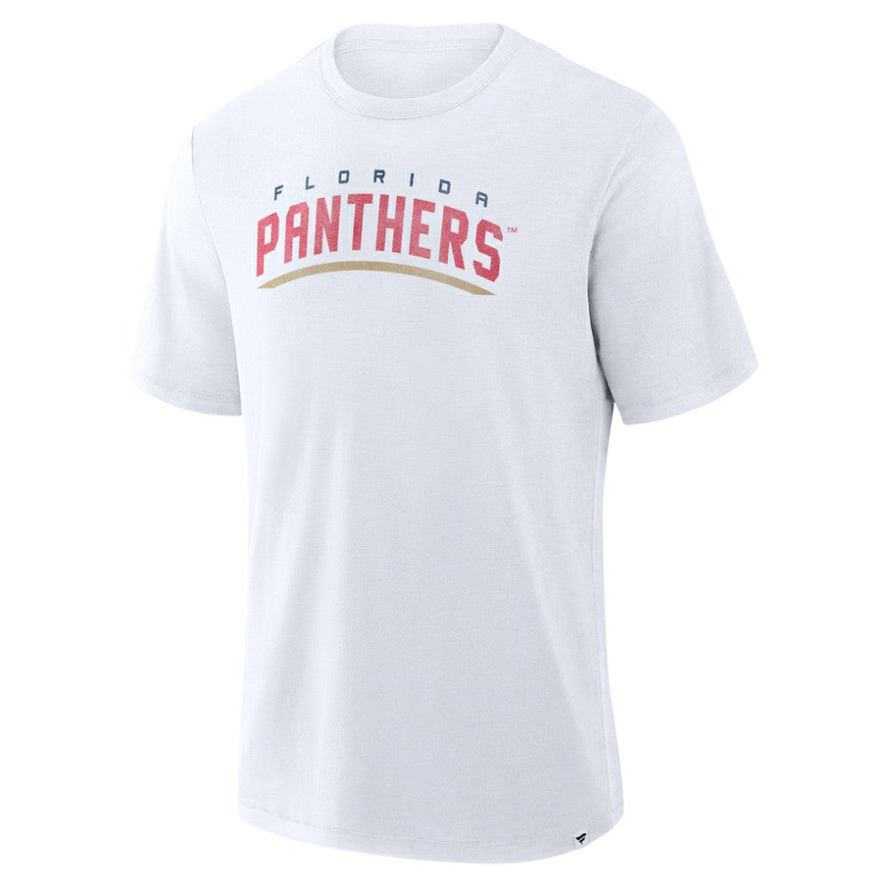 Florida Panthers Fanatics Play Distressed Wordmark Stadium Slub T-Shirt - White T-shirts