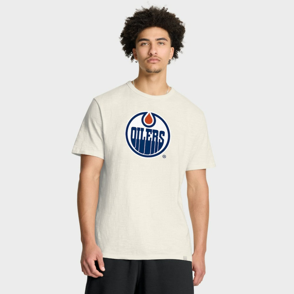 Edmonton Oilers Fanatics Stadium Slub T-Shirt - Cream T-shirts
