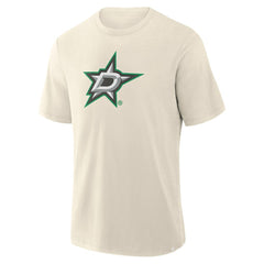 Dallas Stars Fanatics Stadium Slub T-Shirt - Cream T-shirts