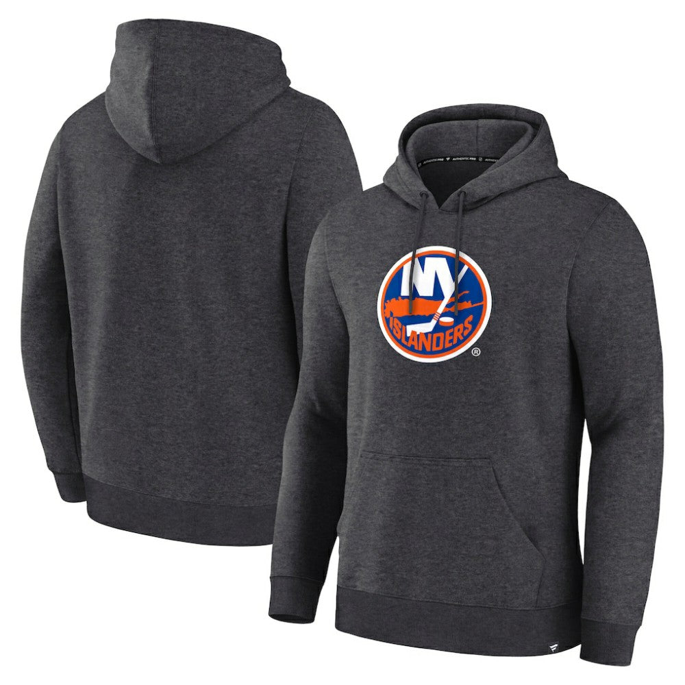 New York Islanders Fanatics Essential Hoodie - Heather Charcoal Hoodies