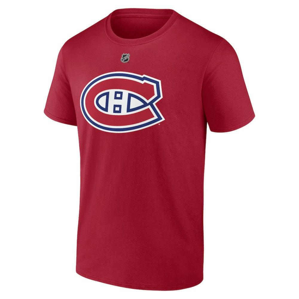 Cole Caufield Montreal Canadiens Fanatics Authentic Stack Name & Number T-Shirt - Red T-shirts