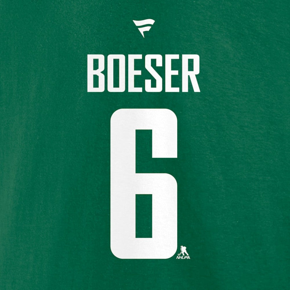 Brock Boeser Vancouver Canucks Fanatics Authentic Stack Name & Number T-Shirt - Green T-shirts