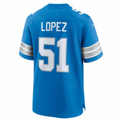 Roy Lopez Detroit Lions Team Game Jersey - Blue outlet