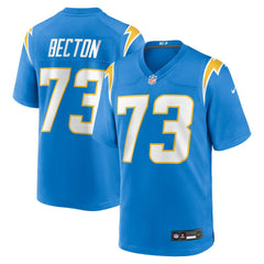 Mekhi Becton Los Angeles Chargers Team Game Jersey - Powder Blue online