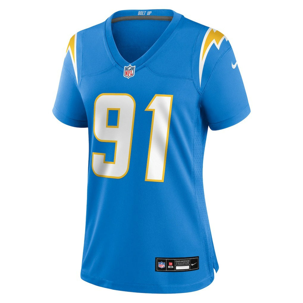 Da'Shawn Hand Los Angeles Chargers Women's Team Game Jersey - Powder Blue on sale