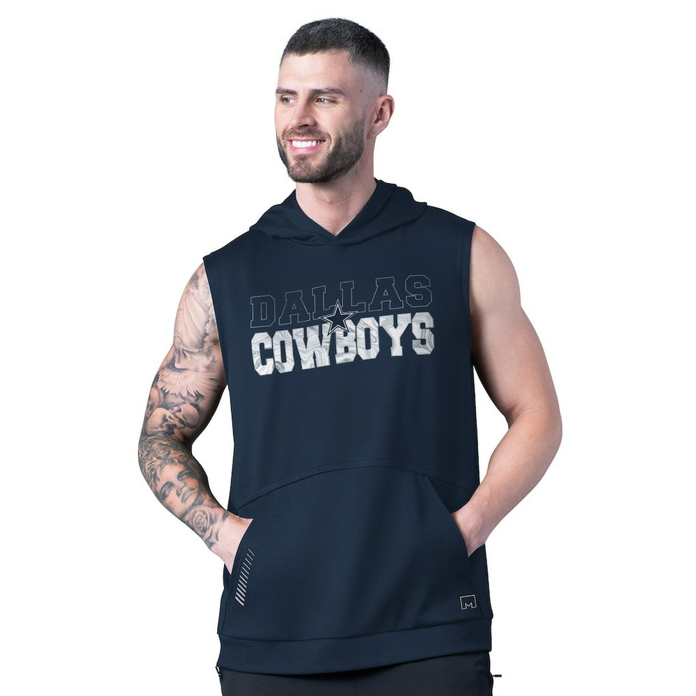 Dallas Cowboys MSX by Michael Strahan Tri-Blend Rebound Sleeveless Hoodie - Navy outlet