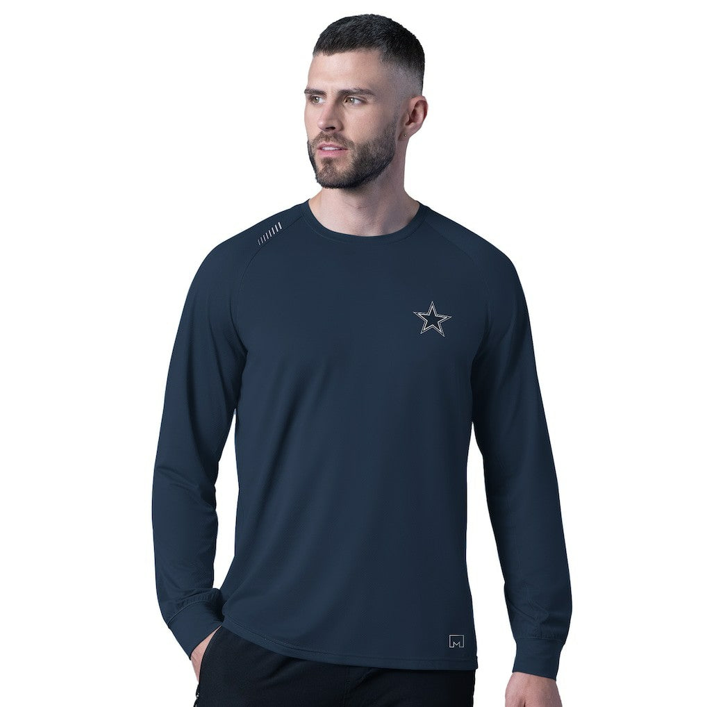 Dallas Cowboys MSX by Michael Strahan Forward Long-Sleeve T-Shirt - Navy discount