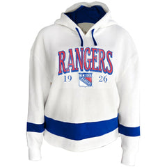 New York Rangers Profile Women's Plus Size Hoodie - White Hoodies