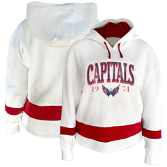 Washington Capitals Profile Women's Plus Size Hoodie - White Hoodies