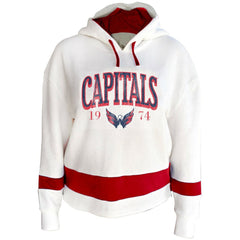 Washington Capitals Profile Women's Plus Size Hoodie - White Hoodies