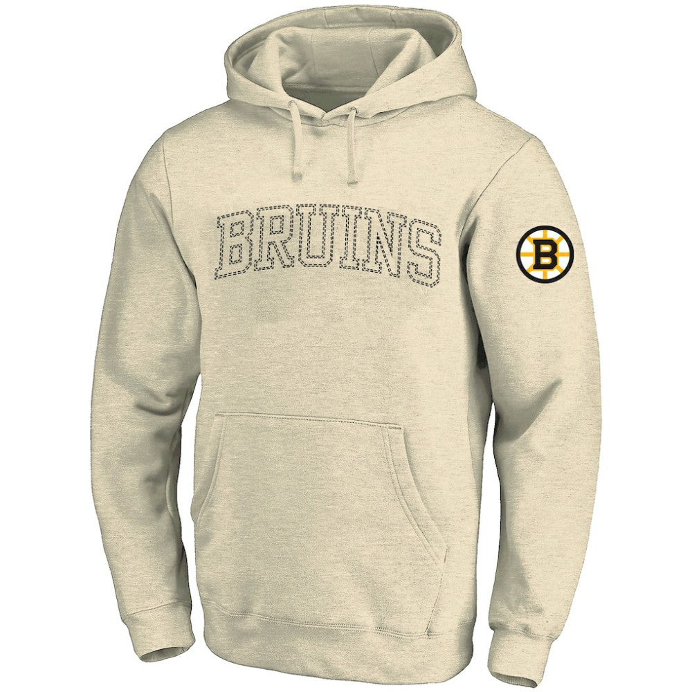 Boston Bruins Fanatics Big &Tall Stitch Hoodie - Cream Hoodies