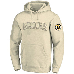 Boston Bruins Fanatics Big &Tall Stitch Hoodie - Cream Hoodies