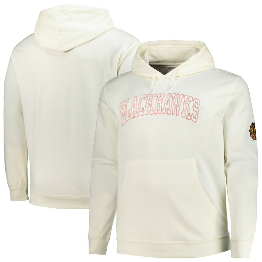 Chicago Blackhawks Fanatics Big &Tall Stitch Hoodie - Cream Hoodies