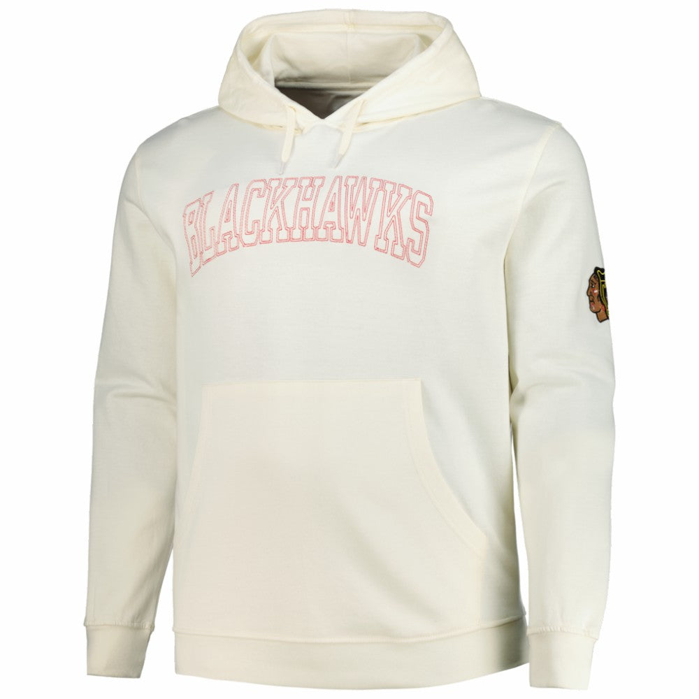 Chicago Blackhawks Fanatics Big &Tall Stitch Hoodie - Cream Hoodies