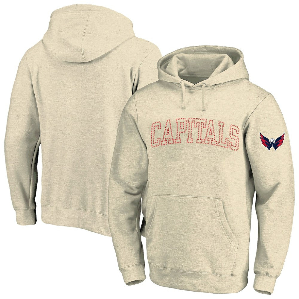 Washington Capitals Fanatics Big &Tall Stitch Hoodie - Cream Hoodies