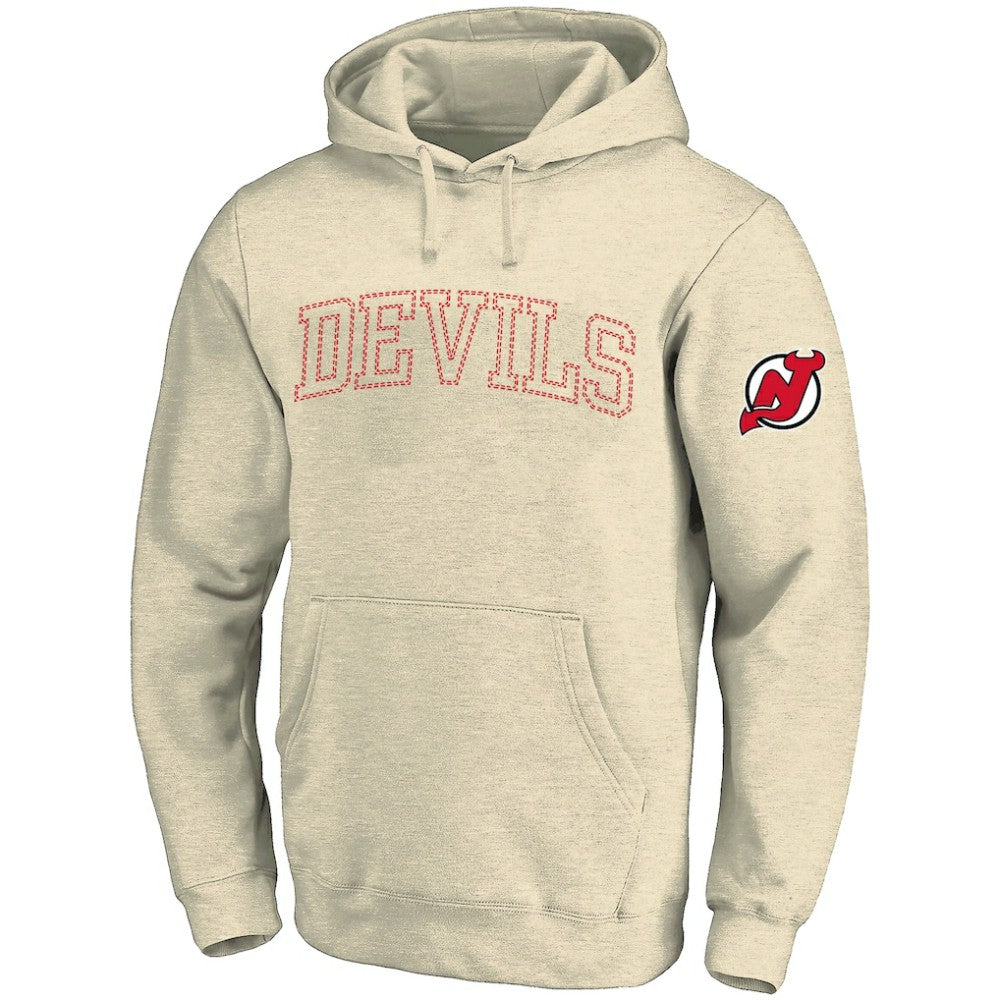 New Jersey Devils Fanatics Big &Tall Stitch Hoodie - Cream Jerseys