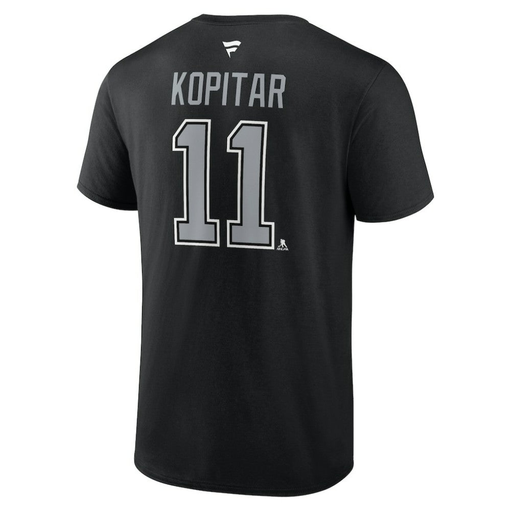 Anze Kopitar Los Angeles Kings Fanatics Authentic Stack Name & Number T-Shirt - Black T-shirts